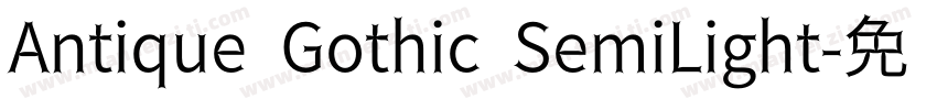 Antique Gothic SemiLight字体转换